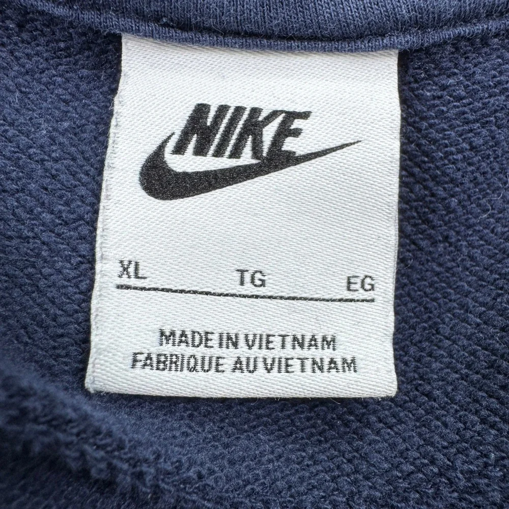 Nike Womens Sportswear Club Fleece Pullover Hoodie Navy Blue XL Athletic